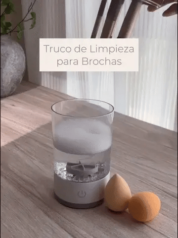 Limpiador Eléctrico de Brochas de Maquillaje Glow Cleam